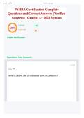 PSHRA Certification Complete Questions and Correct Answers &lpar;Verified Answers&rpar; &vert; Graded A&plus; 2026 Version