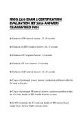 RNSG 2539 EXAM 2 CERTIFICATION EVALUATION SET 2026 ANSWERS GUARANTEED PASS