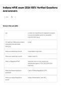 Indiana MPJE exam 2026 100&percnt; Verified Questions And Answers