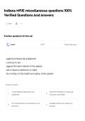 Indiana MPJE miscellaneous questions 100&percnt; Verified Questions And Answers