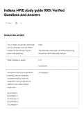 Indiana MPJE study guide 100&percnt; Verified Questions And Answers