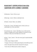 ROADCRAFT CERTIFICATION EXAM 2026 QUESTIONS WITH CORRECT ANSWERS