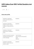 MPJE Indiana Exam 100&percnt; Verified Questions And Answers