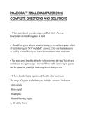 ROADCRAFT FINAL EXAM PAPER 2026 COMPLETE QUESTIONS AND SOLUTIONS