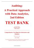 Test Bank &ndash; Auditing&colon; A Practical Approach with Data Analytics&comma; 2nd Edition &ndash; Laura Davis Wiley&comma; Raymond N&period; Johnson&comma; Robyn Moroney &ndash; ISBN 9781119785996 &lpar;All Chapters Covered 1&ndash;16&rpar;