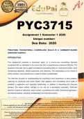 PYC3715 Assignment 1 &lpar;COMPLETE ANSWERS&rpar; Semester 1 2026 - DUE March 2026