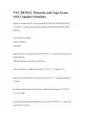 NYC REMAC Protocols and Gops Exam with Complete Solutions