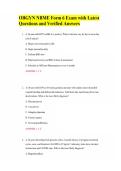OBGYN NBME Form 6 Exam with Latest Questions and Verified Answers