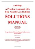 Solutions Manual &ndash; Auditing&colon; A Practical Approach with Data Analytics&comma; 2nd Edition &ndash; Laura Davis Wiley&comma; Raymond N&period; Johnson&comma; Robyn Moroney &ndash; ISBN 9781119785996 &lpar;All Chapters Covered 1&ndash;16&rpar;