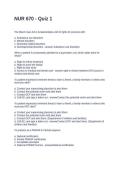 NUR 670 - Quiz 1&period; Questions and Answers Fully Solved