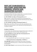 BODY ART EXAM GRADED A&plus; SOLUTIONS&colon; QUESTIONS AND ANSWERS&comma; UPDATED 2026&comma; GUARANTEED SUCCESS