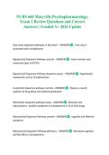 NURS 660 Maryville Psychopharmacology&comma; Exam 1 Review Questions and Correct Answers &vert; Graded A&plus; 2026 Update