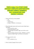 THSPA Judges Test STUDY GUIDE  2026&sol;2027 COMPLETE QUESTIONS WITH  VERIFIED CORRECT ANSWERS &vert;&vert;  100&percnt; GUARANTEED PASS  <NEWEST VERSION> 