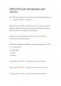 OSHA 510 Exam with Questions and Answers