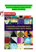 Test Bank Foundations For Population Health In Community&sol;Public Health Nursing By Marcia Stanhope&comma; Jeanette Lancaster&comma; 6th edition 2025 Latest corrected version&period;