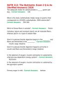 NUTR 313 The Nutrients Exam 2 Q & As &lpar;Verified Answers&rpar; 2026&period;