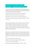 Pain Management in Patients with Cancer Chapter 29 Exam with Q and A