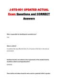 J-STD-001 UPDATED ACTUAL Exam Questions and CORRECT Answers