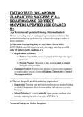 TATTOO TEST- &lpar;OKLAHOMA&rpar; GUARANTEED SUCCESS&colon; FULL SOLUTIONS AND CORRECT ANSWERS UPDATED 2026 GRADED A&plus;