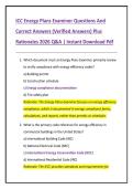 ICC Energy Plans Examiner Questions And  Correct Answers &lpar;Verified Answers&rpar; Plus  Rationales 2026 Q&A &vert; Instant Download Pdf