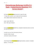 Chemotherapy Biotherapy Certification Exam &ndash; Comprehensive Questions with Correct Answers