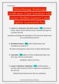 Chemotherapy Biotherapy Certification Exam &ndash; Questions with Correct Verified Answers &lpar;Latest Update&rpar;