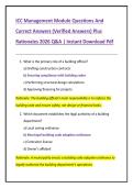 ICC Management Module Questions And  Correct Answers &lpar;Verified Answers&rpar; Plus  Rationales 2026 Q&A &vert; Instant Download Pdf