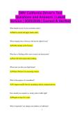 DMV California Driver's Test Questions and Answers &vert; Latest Version &vert; 2025&sol;2026 &vert; Correct & Verified