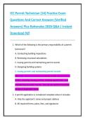 ICC Permit Technician &lpar;14&rpar; Practice Exam  Questions And Correct Answers &lpar;Verified  Answers&rpar; Plus Rationales 2026 Q&A &vert; Instant  Download Pdf 