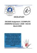 DSC1630 Assignment 2 &lpar;COMPLETE ANSWERS&rpar; Semester 1 2026 - DUE 25 March 2026 &semi;100&percnt; trusted &comma;comprehensive and complete reliable solution with clear explanation 