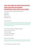 WGU C952 COMPUTER ARCHITECTURE PRACTICE  EXAM&vert; QUESTIONS AND ANSWERS  WITHRATIONALE&vert;2026 UPDATE&vert;100&percnt; CORRECT