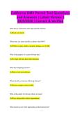 California DMV Permit Test Questions and Answers &vert; Latest Version &vert; 2025&sol;2026 &vert; Correct & Verified