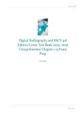 Digital Radiography and PACS 3rd Edition 2026&sol;2027 Test Bank with Solution