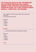 CSC 415 Operating Systems All Units TEST BANK EXAM  2026-2027 RECENT EXAM 2026 ACTUAL COMPLETE  FREQUENTLY MOST TESTED REAL EXAM QUESTIONS AND  VERIFIED SOLUTIONS &vert; GET IT 100&percnt; ACCURATE&excl;&excl; ALREADY  GRADED A&plus; &vert; NEWEST EXAM &vert; JUST RELEASED&excl;&excl;
