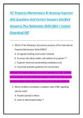 ICC Property Maintenance & Housing Inspector  &lpar;64&rpar; Questions And Correct Answers &lpar;Verified  Answers&rpar; Plus Rationales 2026 Q&A &vert; Instant  Download Pdf
