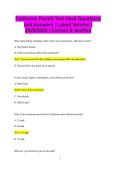 California Permit Test Hard Questions and Answers &vert; Latest Version &vert; 2025&sol;2026 &vert; Correct & Verified