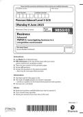 A-LEVEL EDEXCEL 2025 BUSINESS PAPER 3 9BS0&sol;03 &lpar;Investigating Business in a Competitive Environment &rpar; MERGED QUESTION PAPER WITH MARK SCHEME