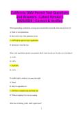 California DMV Permit Test Questions and Answers &vert; Latest Version &vert; 2025&sol;2026 &vert; Correct & Verified