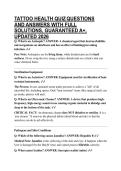 TATTOO HEALTH QUIZ QUESTIONS AND ANSWERS WITH FULL SOLUTIONS&comma; GUARANTEED A&plus;&comma; UPDATED 2026