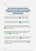 Analytical Methods of Healthcare Leaders D514&comma; WGU&comma; 2025&ndash;2026 &ndash; Final Exam Questions & Verified Answers