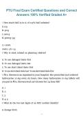 PTU &ndash; Final Exam&comma; 2026&sol;2027 &ndash; Certified Questions with 100&percnt; Verified Correct Answers