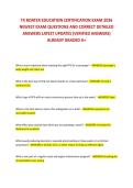 TX BOATER EDUCATION CERTIFICATION EXAM 2026  NEWEST EXAM QUESTIONS AND CORRECT DETAILED  ANSWERS LATEST UPDATES &lpar;VERIFIED ANSWERS&rpar;  ALREADY GRADED A&plus; 