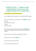 NURS 401 UNIT 1 &ndash; 7 Midterm Study Guide Questions and Answers with Complete Solutions &vert; New Update 2026
