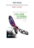 College Algebra with Modeling and Visualization&comma; 6th Edition &lpar;Gary Rockswold&rpar; &ndash; Complete Test Bank Chapters 1&ndash;8