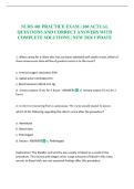 NURS 401 PRACTICE EXAM &vert; 100 ACTUAL QUESTIONS AND CORRECT ANSWERS WITH COMPLETE SOLUTIONS &vert; NEW 2026 UPDATE