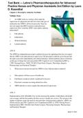 Test Bank &mdash; Lehne&rsquo;s Pharmacotherapeutics for Advanced Practice Nurses and Physician Assistants 2nd Edition by Laura D&period; Rosenthal &vert; Complete & Updated Exam Study Resource