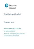 2025 A-LEVEL EDEXCEL BUSINESS PAPER 1&comma;2&comma;3 WITH MARK SCHEMES