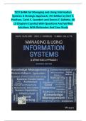 Full TEST BANK for Managing and Using Information Systems A Strategic Approach&comma; 7th Edition by Keri E&period;&vert; All 13 Chapters Covered With Rationales And Case Study&period;