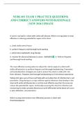 NURS 401 EXAM 1 PRACTICE QUESTIONS AND CORRECT ANSWERS WITH RATIONALE &vert; NEW 2026 UPDATE