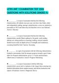 LETRS UNIT 1 EXAMINATION TEST 2026 QUESTIONS WITH SOLUTIONS GRADED A&plus;